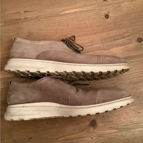 ECCO CS20 HYBRID  LEATHER OXFORD MOON ROCK CASHMERE EU 43 9-9.5 US LACE UP - Picture 4 of 10